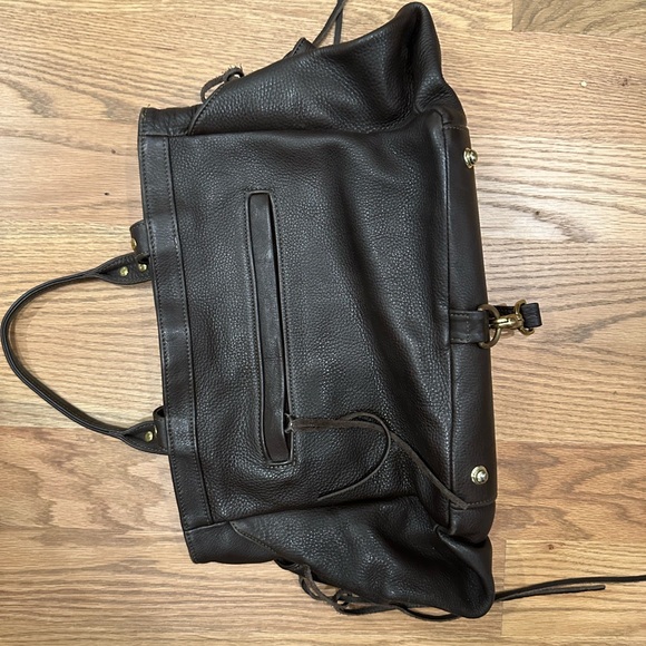 Botkier genuine leather tassel purse handbag bag hobo boho dark brown EUC - Picture 7 of 8